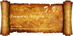 Tengerdi Vitold névjegykártya